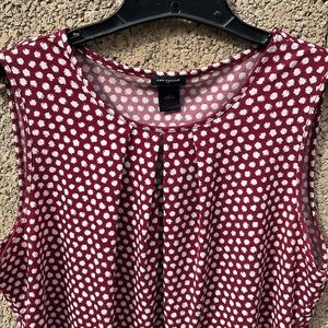 Ann Taylor Factory Red Dots Blouse
